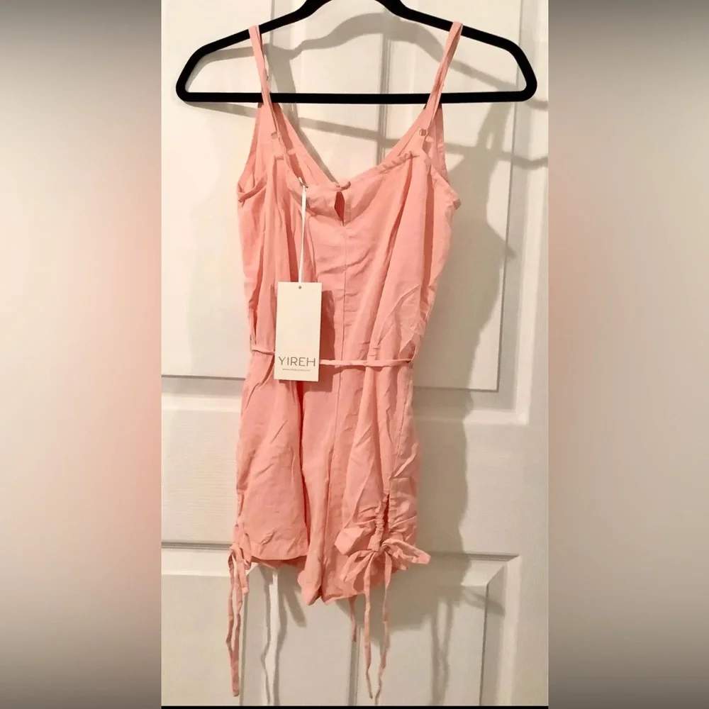 YIREH ROMPER (Hawaii Designer, NEW WITH TAGS NEVER WORN)- Coral/Peach Color - Picture 5 of 9
